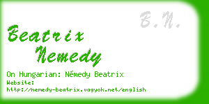 beatrix nemedy business card